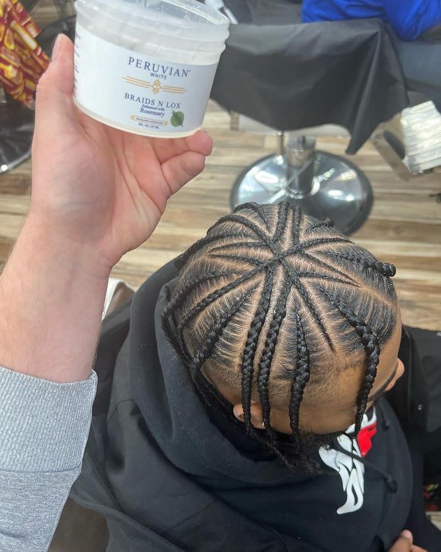 Peruvian White anti-frizz hold scene indicates lightweight, strong control.