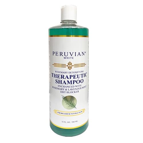 Peruvian White Rosemary Detox conditioner bottle with lavender mint for detangling and smooth hair.