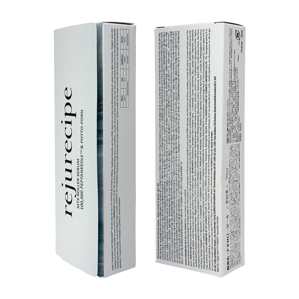 PESTLO Rejurecipe serum packaging close-up travel-friendly design
