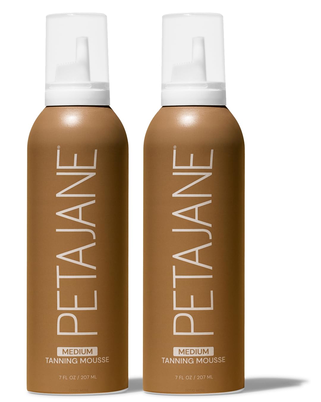 Peta Jane medium tanning mousse bottle closeup shows smooth bronze potential for natural-looking color