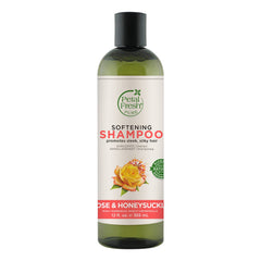 Petal Fresh Pure Softening Rose & Honeysuckle Shampoo bottle front for gentle cleansing on daily hair care.