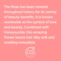 Petal Fresh Rose & Honeysuckle Shampoo foam and lather suggest rich cleansing experience.