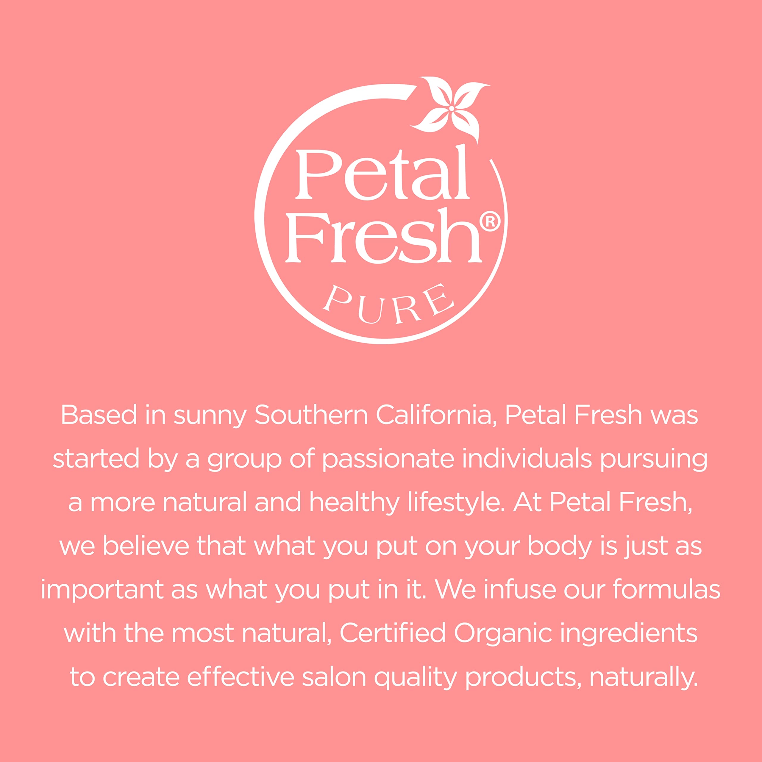 Petal Fresh Rose & Honeysuckle Shampoo product packaging showcases clean, plant-based styling.