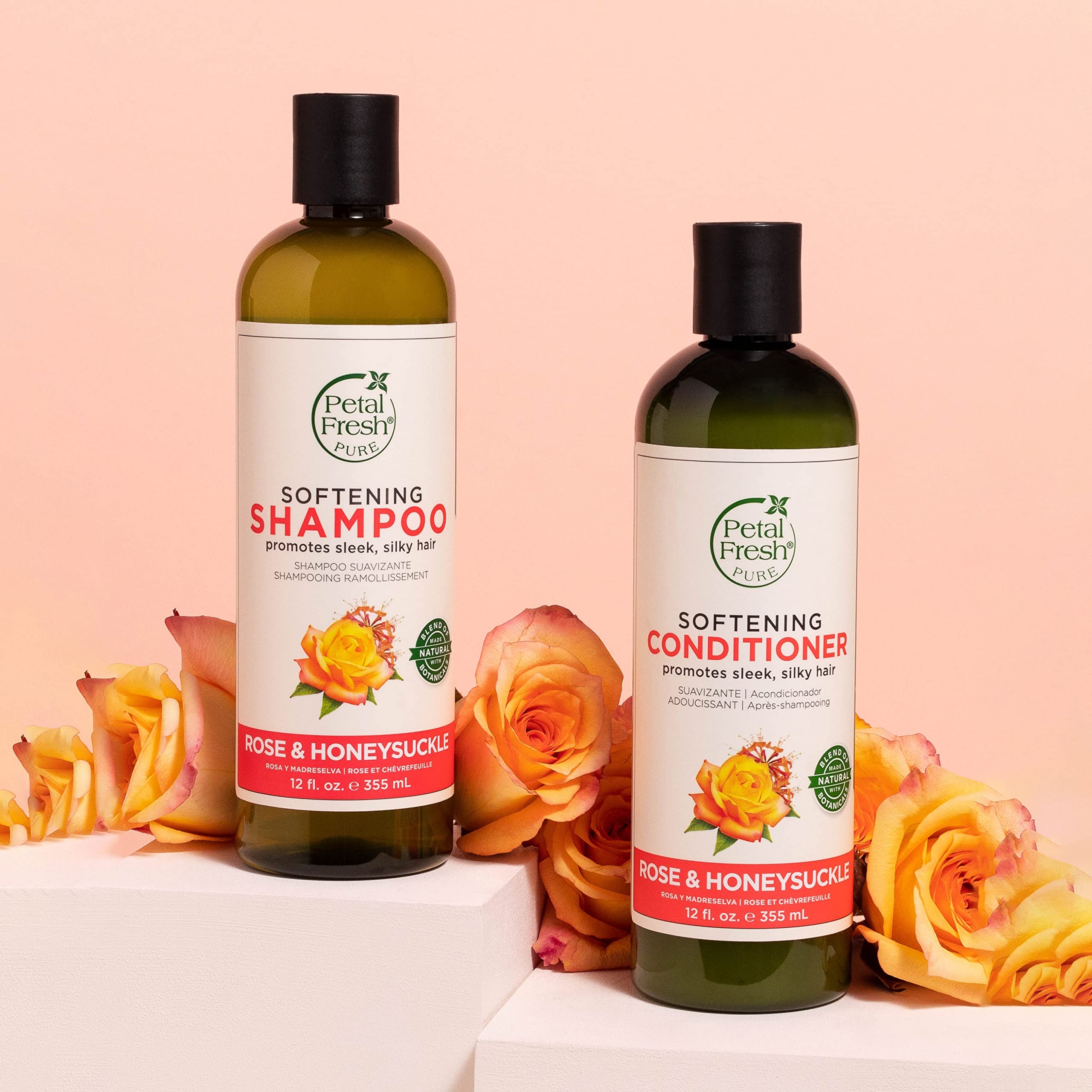 Petal Fresh Rose & Honeysuckle Shampoo pump dispense helps easy, mess-free application.