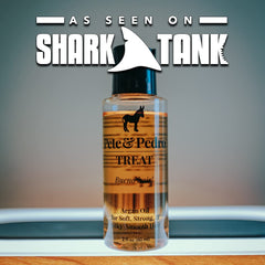 Shiny, frizz-free hair after using Pete & Pedro TREAT for smooth styling.