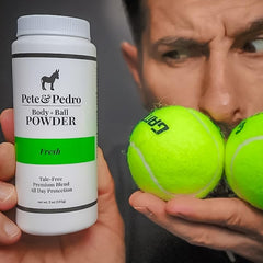 Ingredients list for Pete & Pedro Body & Ball Powder cornstarch aloe
