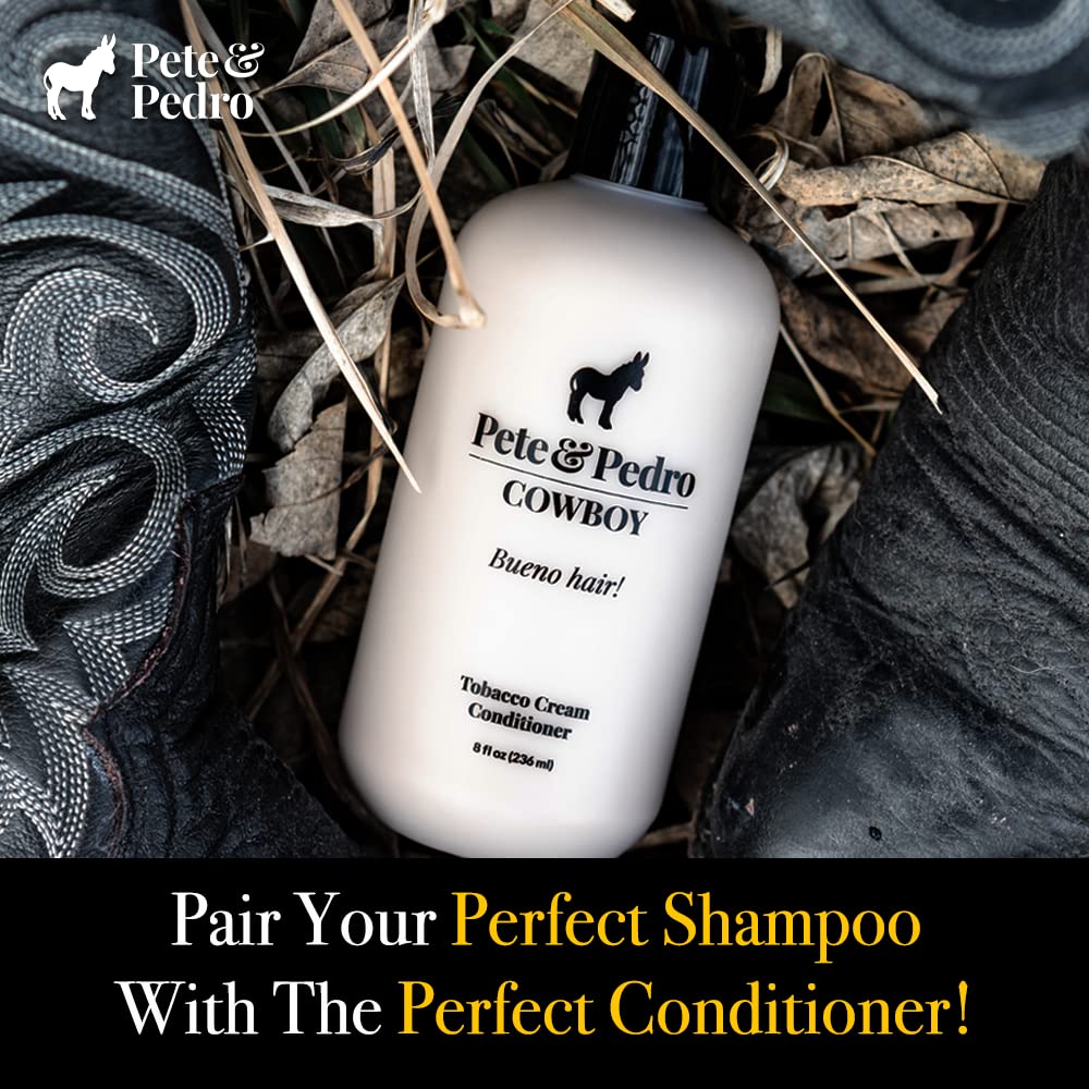 Pete & Pedro Bold display highlights burdock root for scalp soothing.