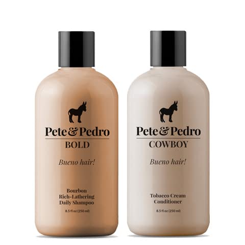Pete & Pedro Bold shampoo bottle with bourbon scent for refreshing daily cleansing