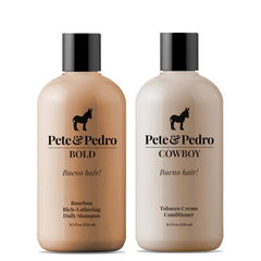 Pete & Pedro Bold shampoo bottle with bourbon scent for refreshing daily cleansing