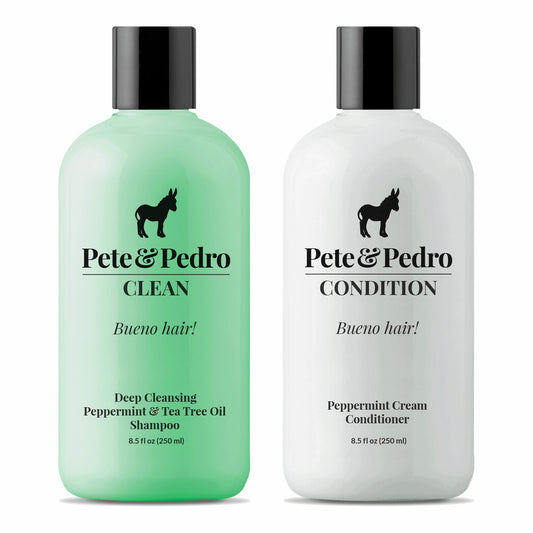 Pete & Pedro Clean shampoo bottle with tea tree oil for deep cleansing