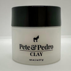Pete & Pedro Hair Styling Clay water-soluble formula in action for washout.