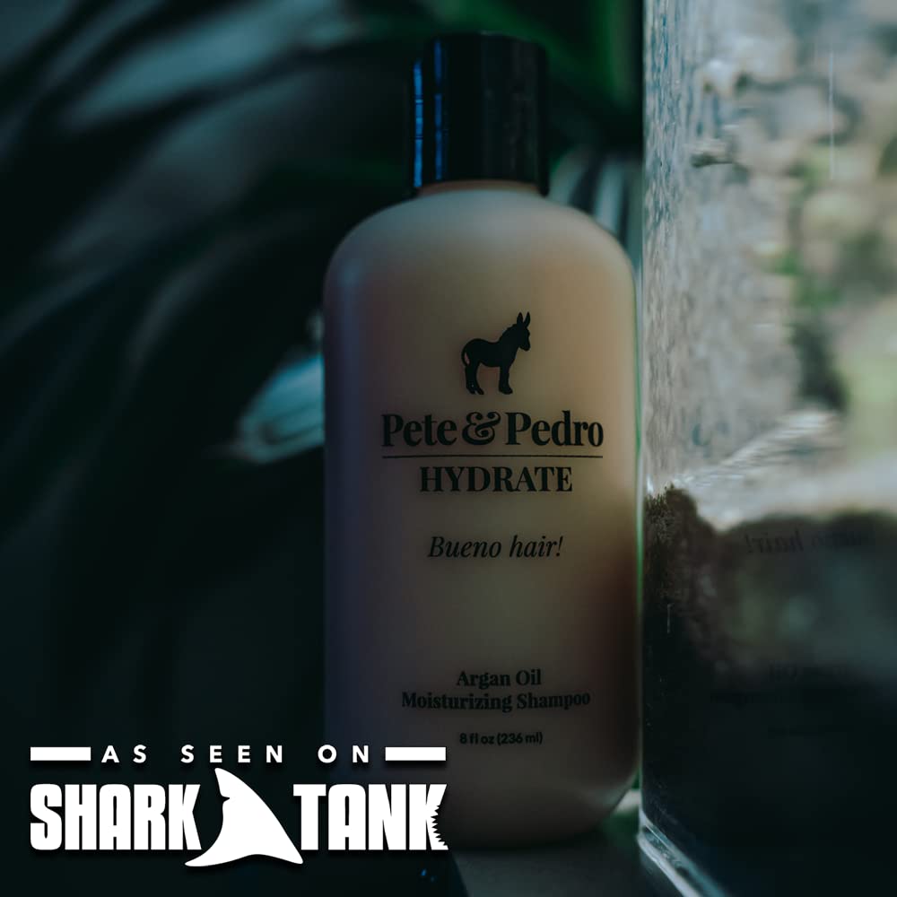 Pete & Pedro Hydrate and Condition packaging shot for all hair types.