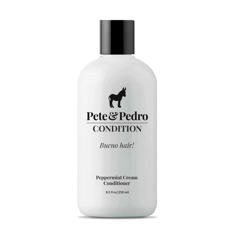 Pete & Pedro Peppermint Conditioner bottle showing creamy, hydrating formula for daily use.