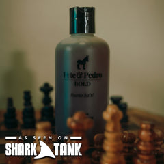 Shark Tank logo with Pete & Pedro symbolizing trusted, celebrity-approved grooming