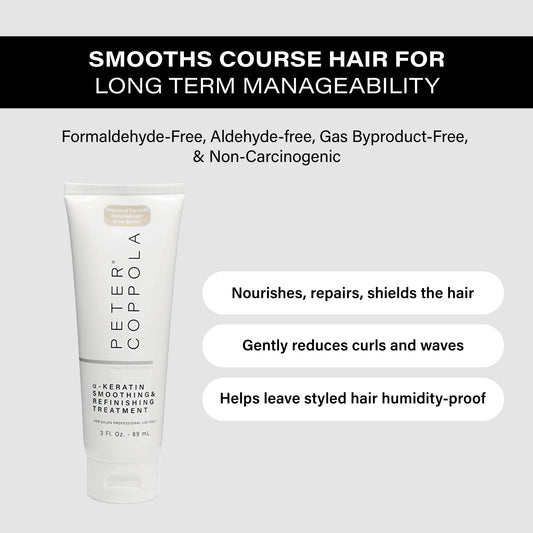 Peter Coppola a-Keratin application hands shows technique for smooth hair.