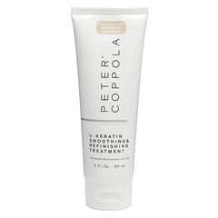 Peter Coppola a-Keratin bottle with pump demonstrates easy application and smoothing benefits.