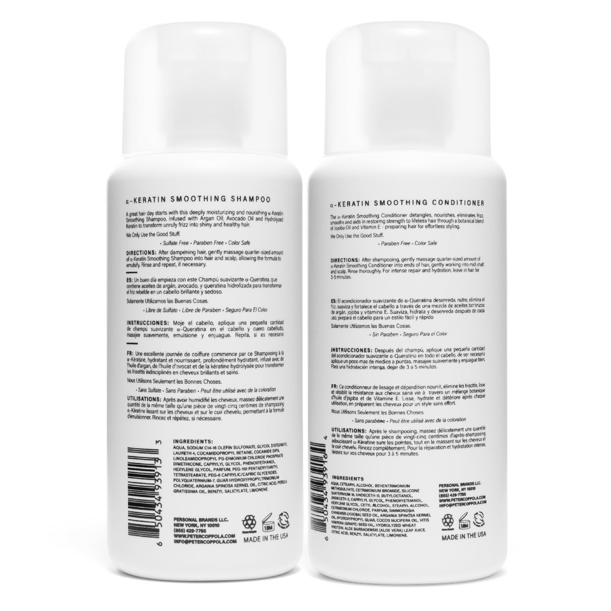 Peter Coppola a-Keratin smoothing conditioner tube with avocado oil for manageability