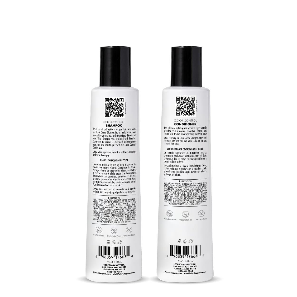 PETER COPPOLA Color Control conditioner bottle highlights keratin-rich hydration