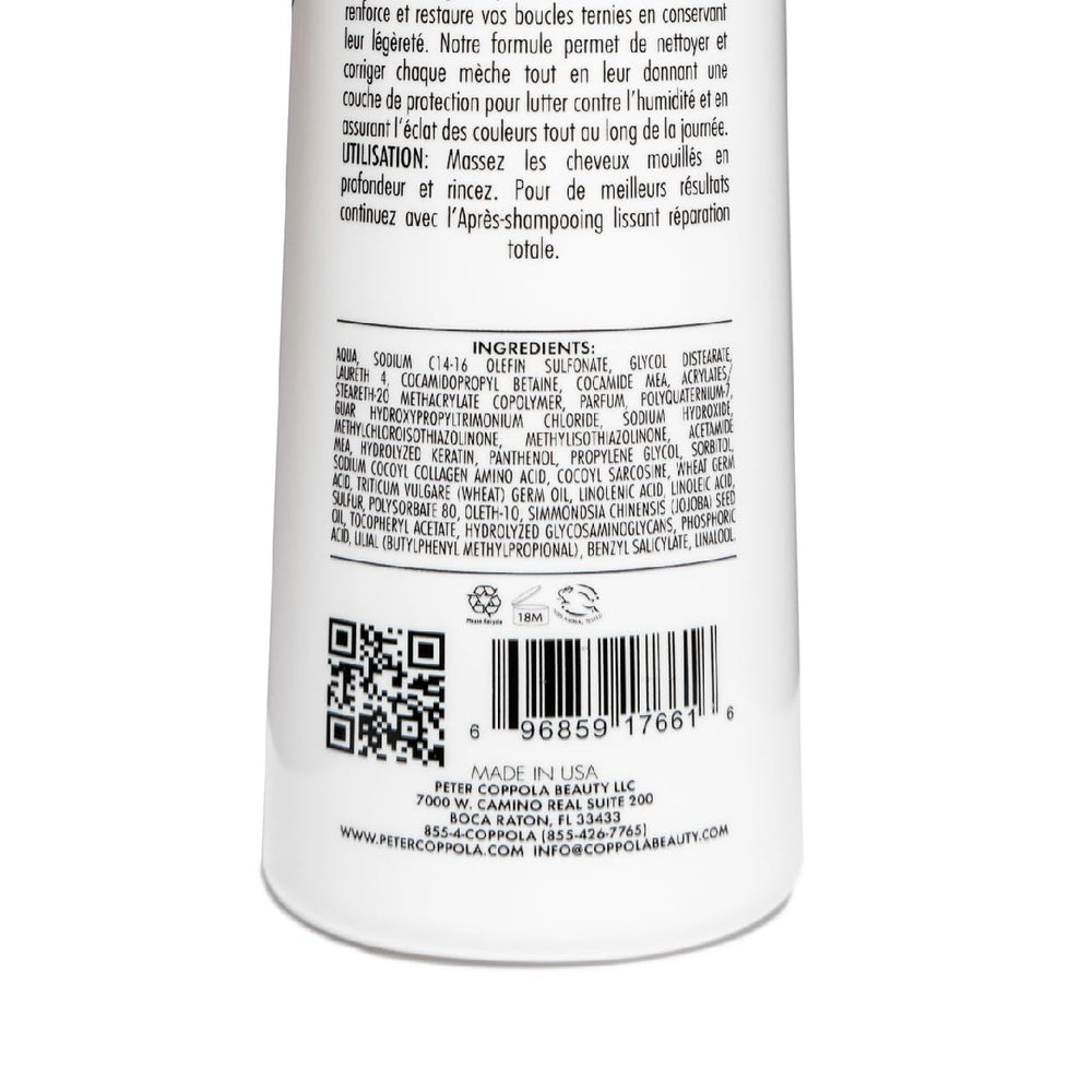 PETER COPPOLA Total Repair Shampoo massage lather demonstrating cleansing action and softness