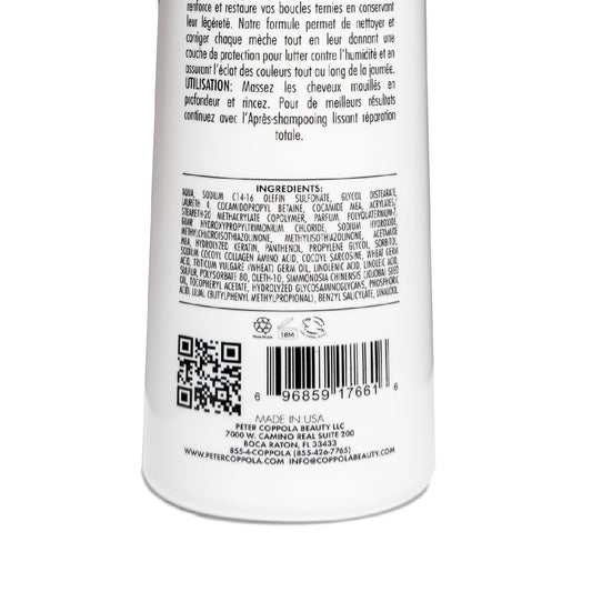 PETER COPPOLA Total Repair Shampoo massage lather demonstrating cleansing action and softness