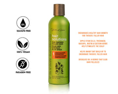 Peter Lamas shampoo bottle with botanicals and biotin promoting scalp nourishment