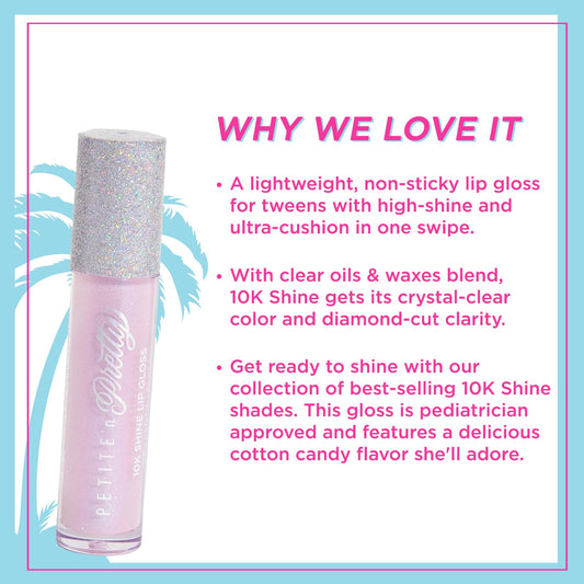 Close-up of Petite 'N Pretty gloss applicator for precise easy application