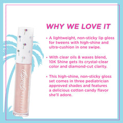 Petite N Pretty Best in Bling lip gloss gift box display for gifting.