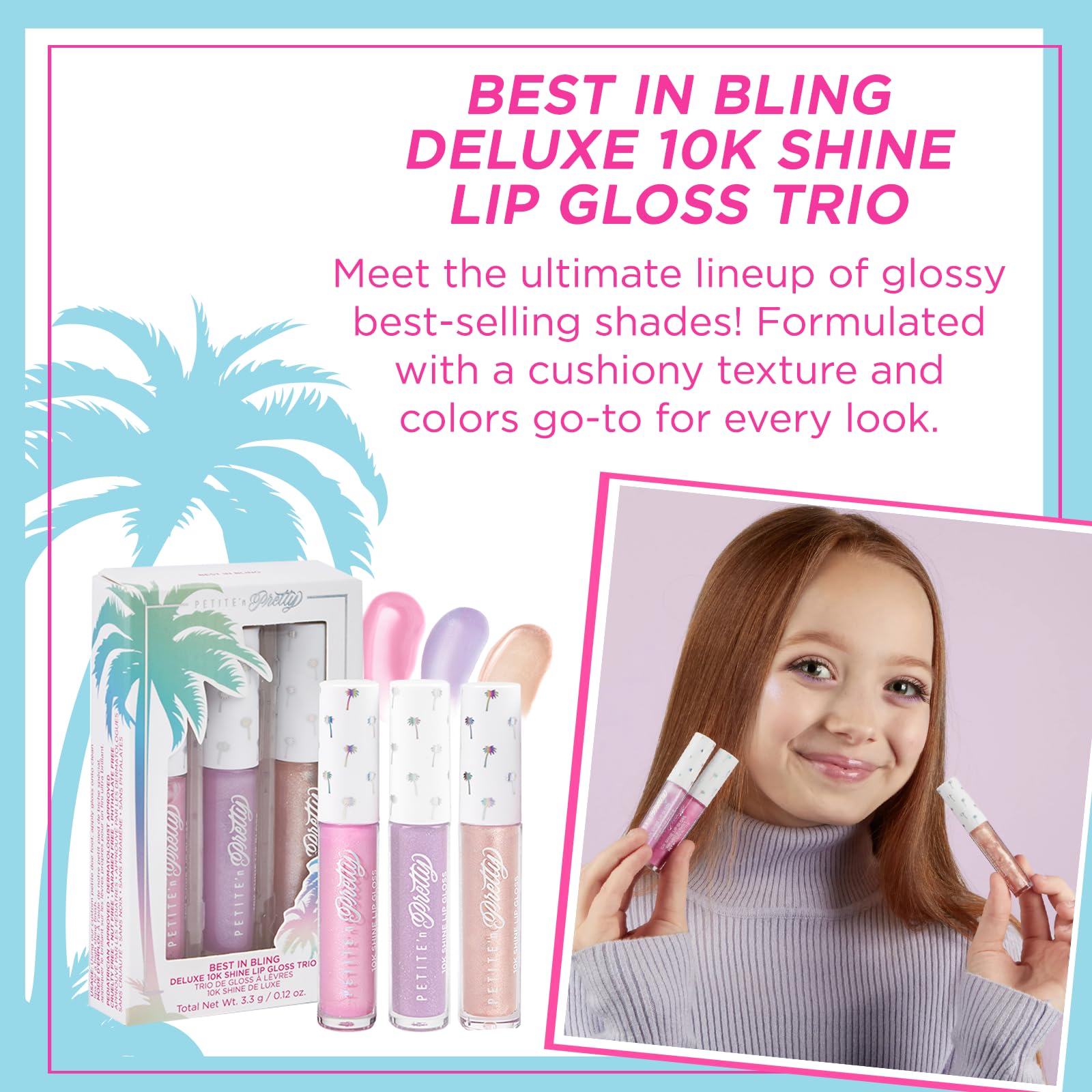 Petite N Pretty Best in Bling lip gloss being applied with smooth glide.
