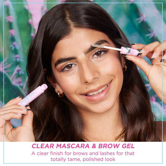 Petite 'N Pretty featherlight clear mascara wand close-up shows easy application.