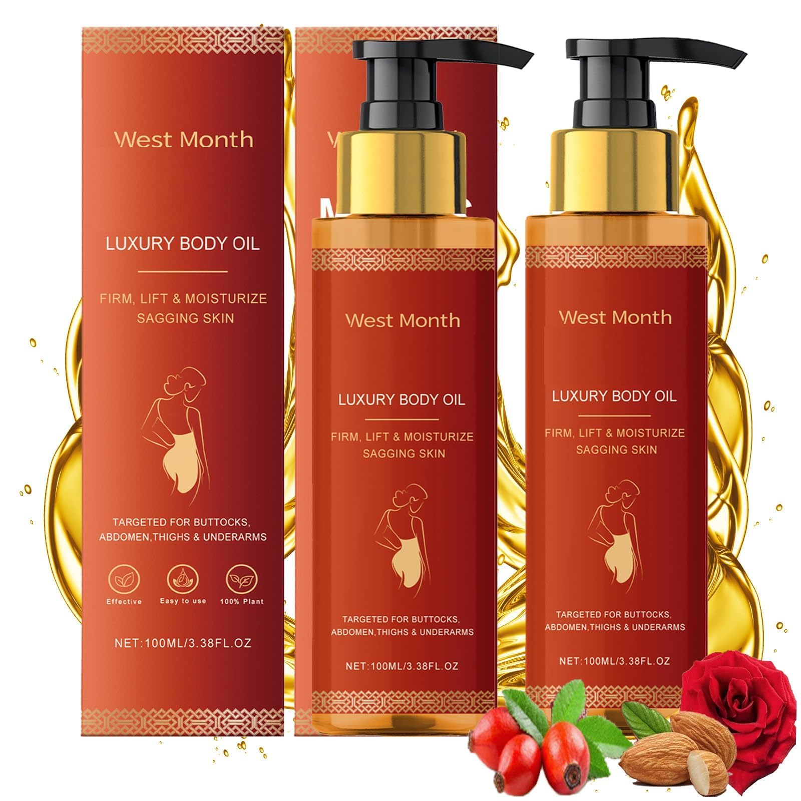 pewatul Body Firming Oil bottle for full-body hydration and firming care.