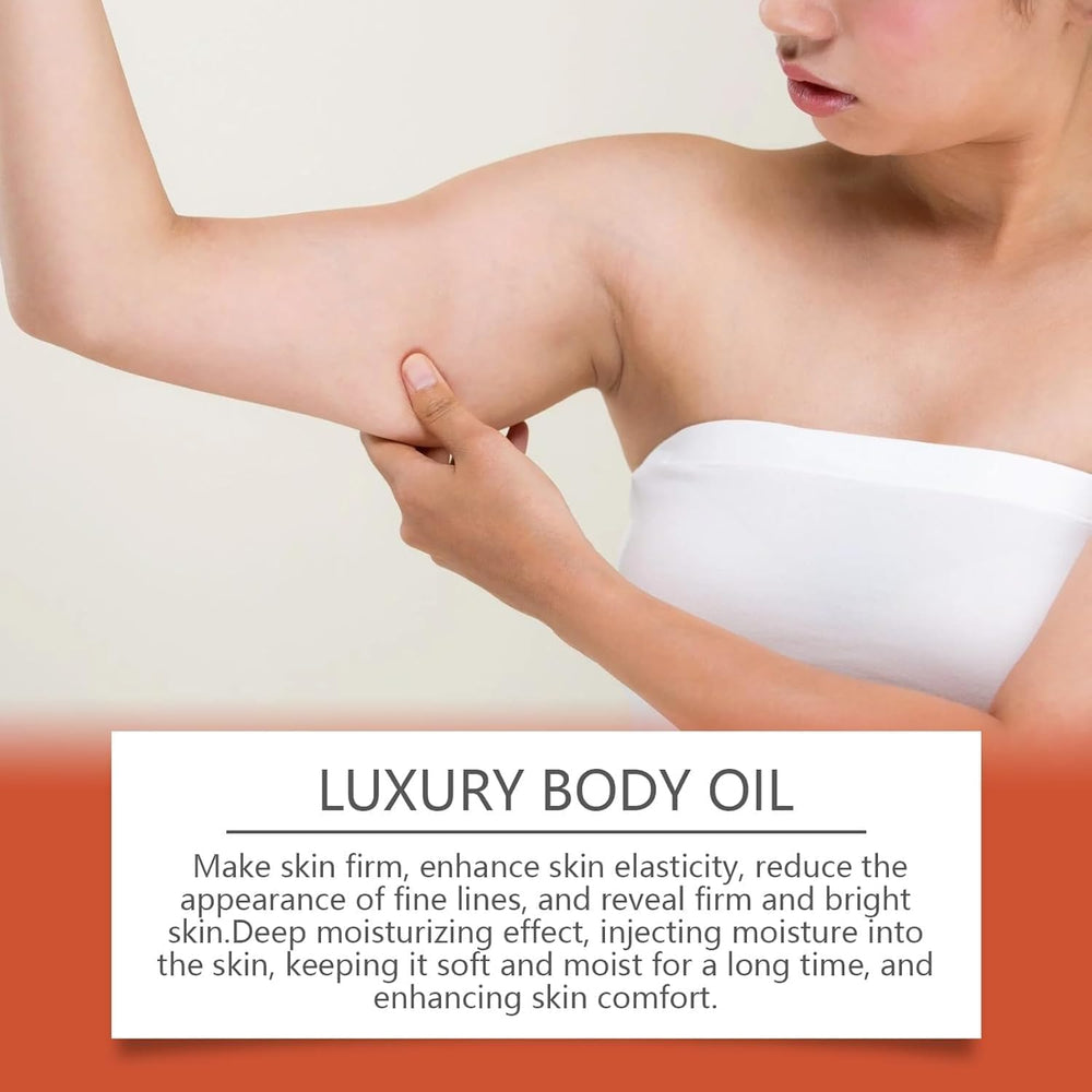 pewatul Body Firming Oil targets dry skin for lasting moisture.