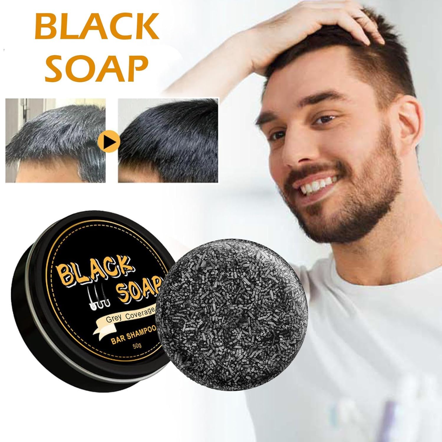 pewatul gray hair reverse bar soap darkening tone visual cue of gradual natural hue
