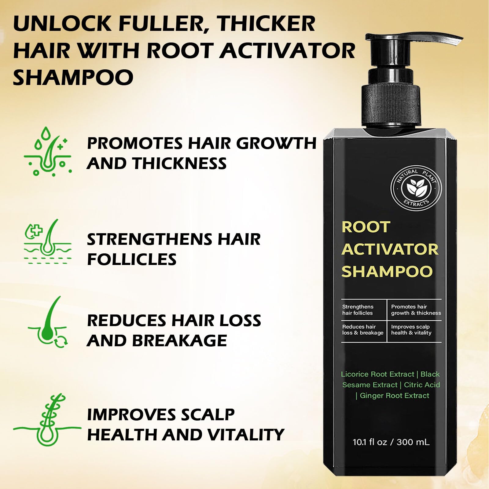 Before-and-after concept shows thicker look with Pewatul Sparstan Root Activator Shampoo