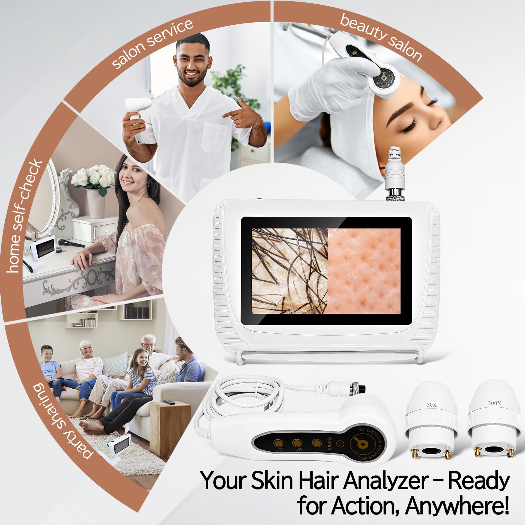 Pewoaoa Skin Hair Analyzer professional reports translate data into care plans