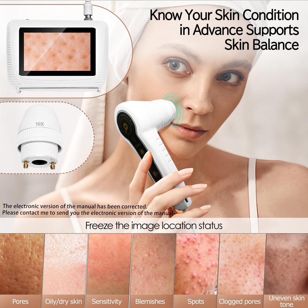 Pewoaoa Skin Hair Analyzer rechargeable battery enables on-the-go checks