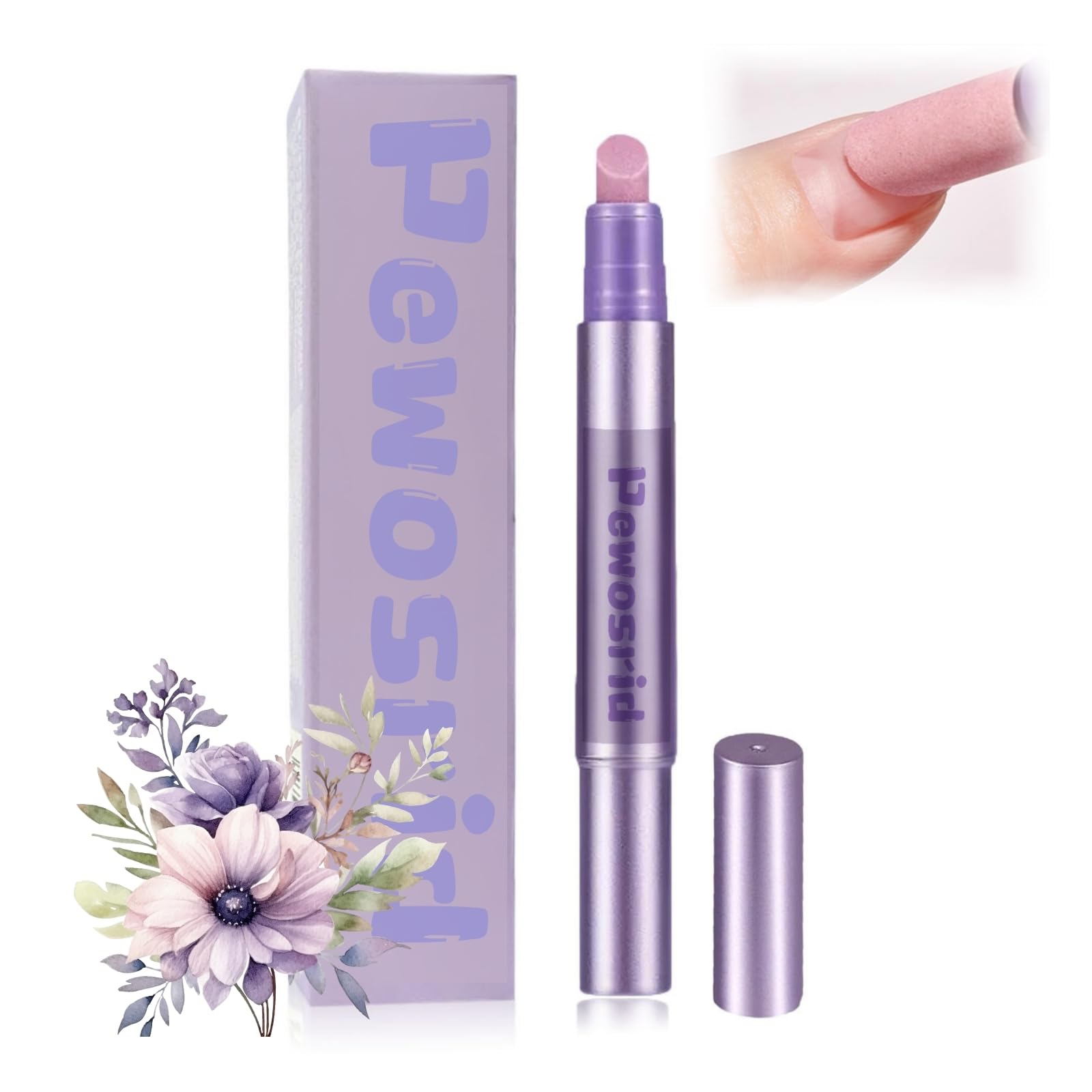 Pewosrid cuticle oil pusher pen angled ceramic tip for precise care