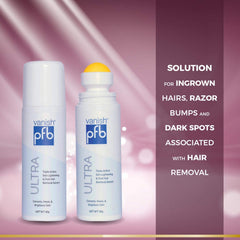 PFB Vanish Ultra roll-on applicator close-up for precise, targeted application.