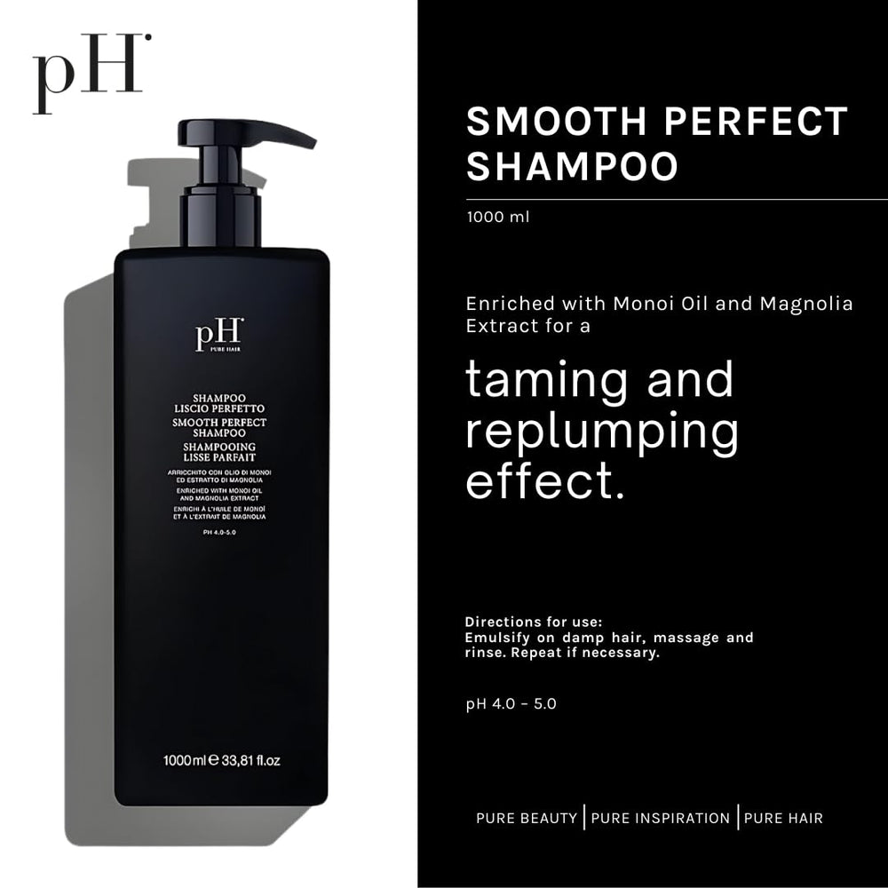 Elegant packaging of pH PURE HAIR Smooth Perfect for color-treated hair.