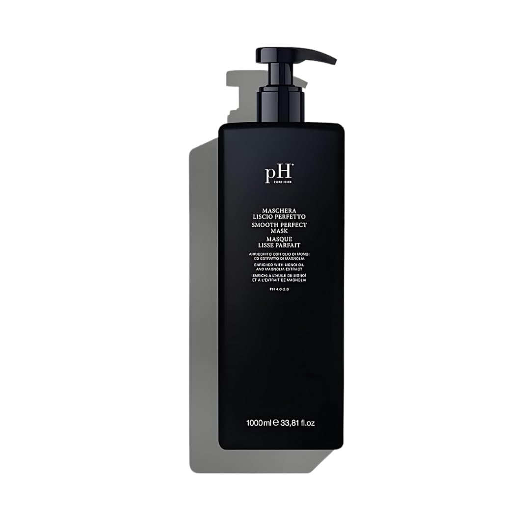pH PURE HAIR Smooth Perfect Anti-Frizz Mask bottle pour for easy application and frizz control.