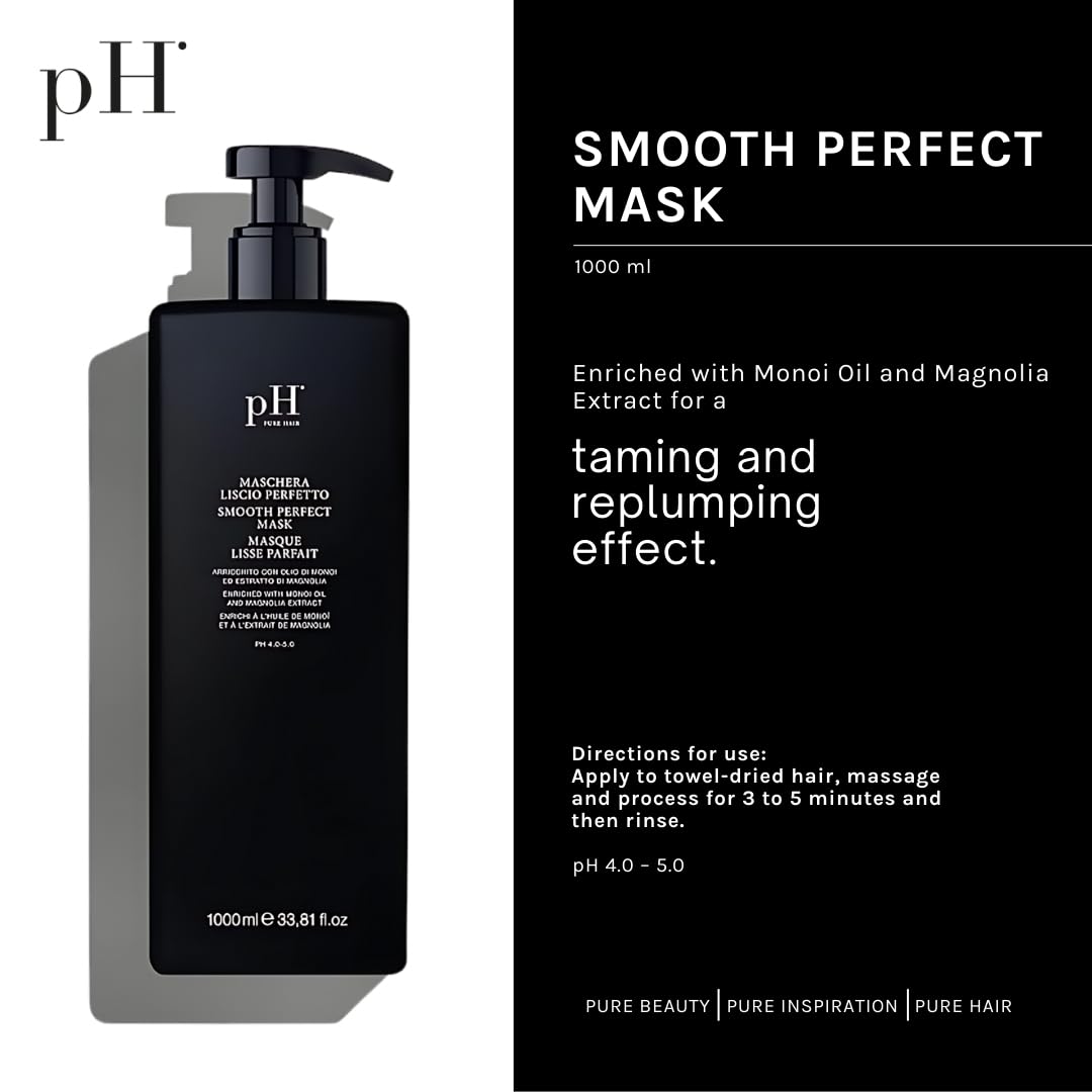 pH PURE HAIR mask jar shows creamy texture ready for deep conditioning.