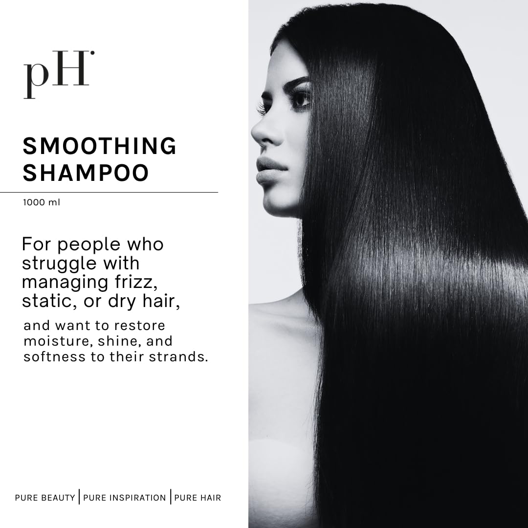 pH PURE HAIR Smooth Perfect shampoo with pump for easy daily use.