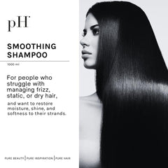 pH PURE HAIR Smooth Perfect shampoo with pump for easy daily use.