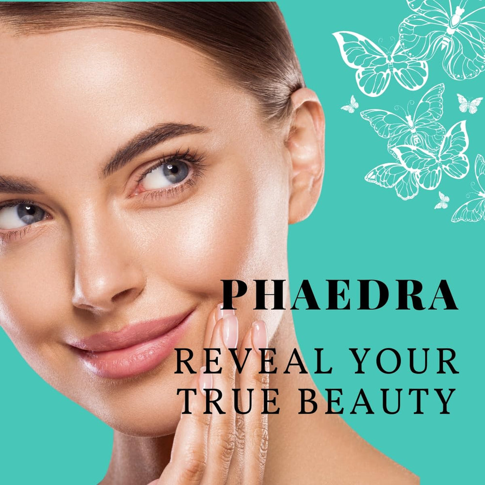 Phaedra finish look close up of lifted lashes and defined brows