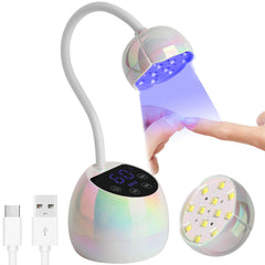 PHAIN U V LED Nail Lamp with cordless gooseneck for precise curing.