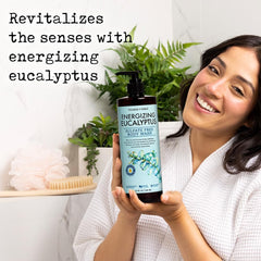 PHARM TO TABLE Energizing Eucalyptus Body Wash aloe leaf close-up for hydration.