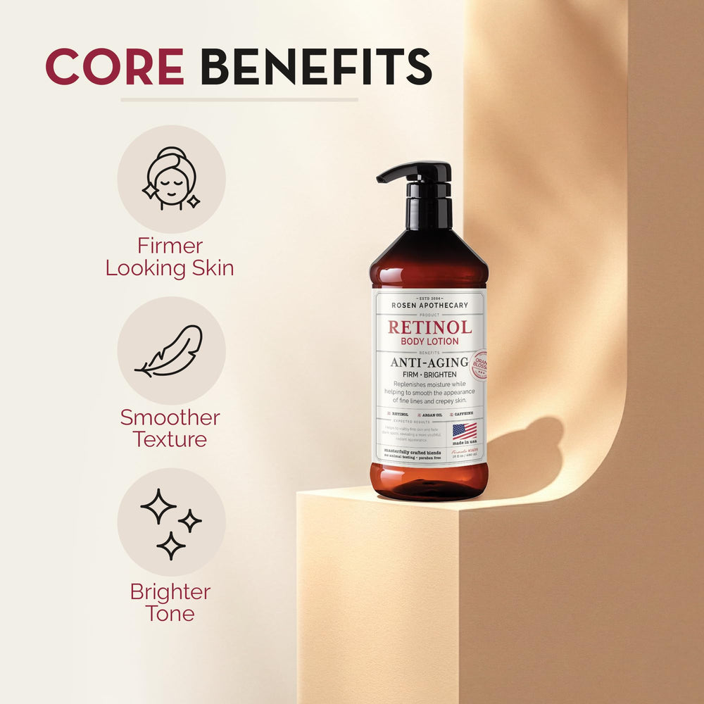 PHARM TO TABLE Rosen Apothecary anti-aging lotion in hand for quick daily nourishment.