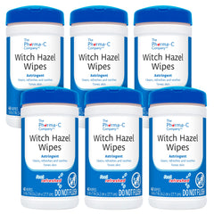 The Pharma-C Witch Hazel Wipes canister with dome lid for easy dispensing.