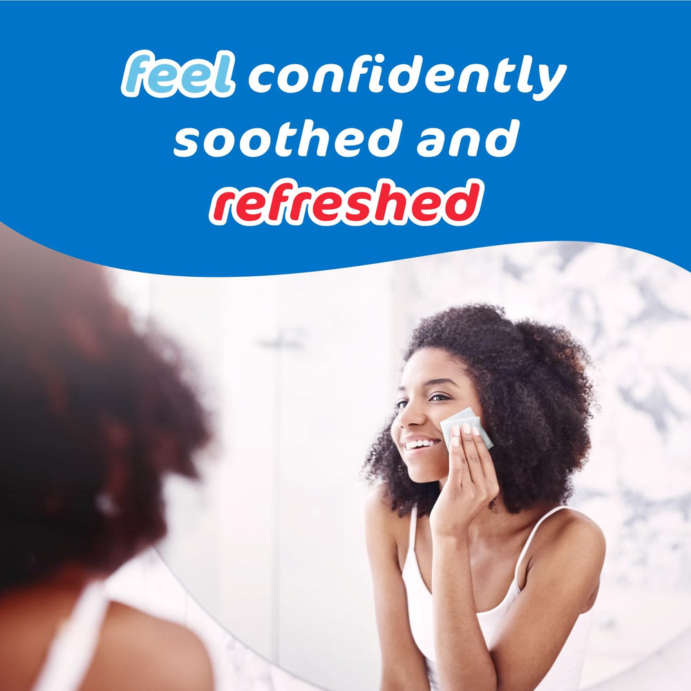 Sensitive skin friendly Pharma-C Witch Hazel wipe being used on delicate area.