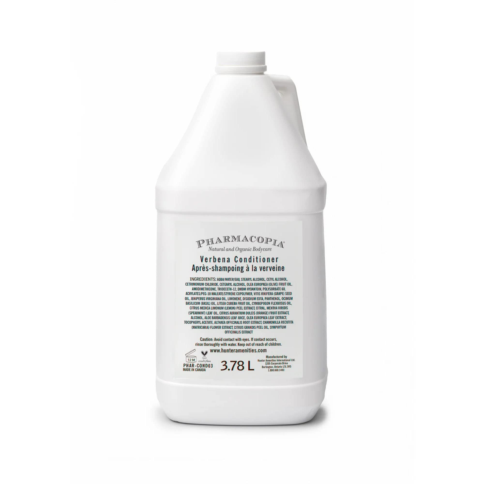 Pharmacopia Hotel Verbena Conditioner bottle offering aromatic hydration for soft, manageable hair