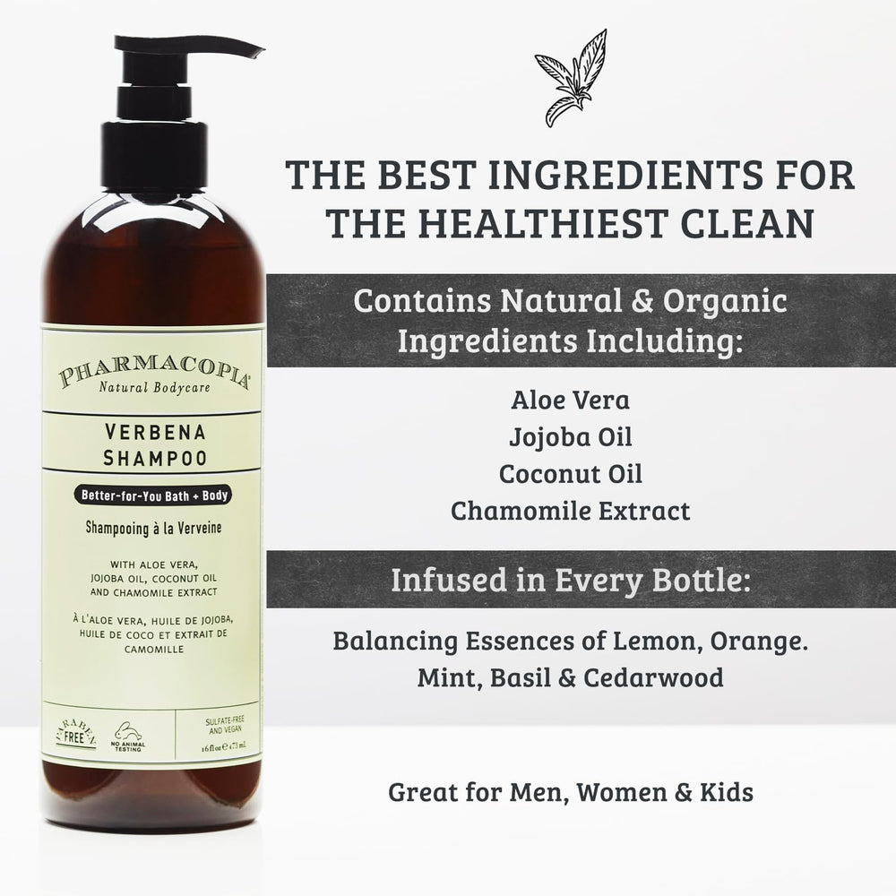 Bowl of natural ingredients used in Pharmacopia Verbena Shampoo such as aloe and chamomile